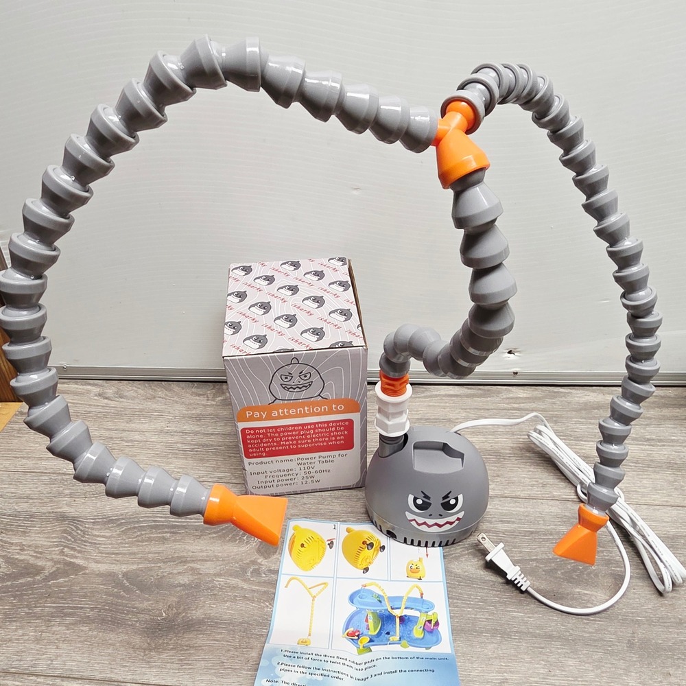 Isharky Shark Power Pump for Water Table Flexible Pipes Grey Orange 110V 25W
